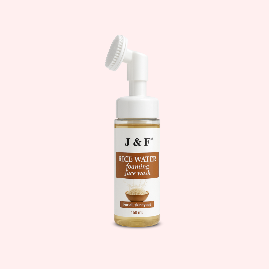 J & F® Rice Water Foaming Face Wash (with Brush Applicator)